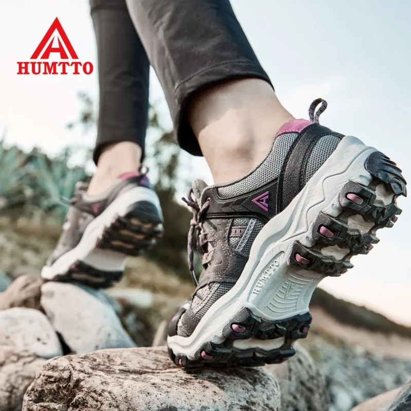 HUMTTO Dames Wandelschoenen Lente Buitensporten Klimschoenen Wandelschoenen Warme heren Trekking Sneakers Enkellaarsjes Ademend