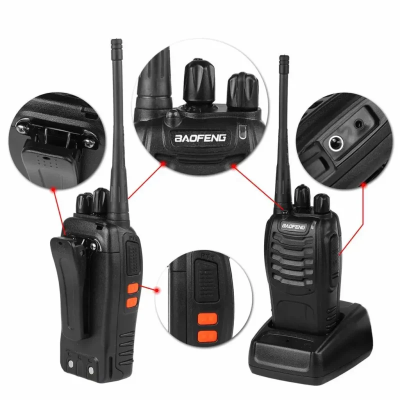 3PCS Walkie Talkie Originele Baofeng BF888S 5W BF-888S 5KM UHF Transceiver Draagbare Twee Manier Radio BF 888S Intercom Walkie-talkie - Image 4