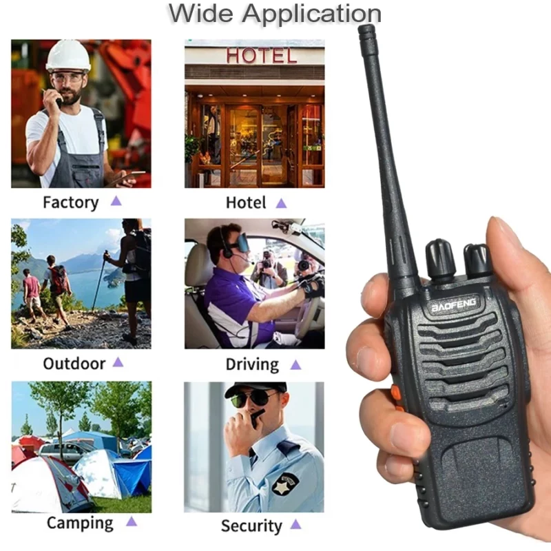 3PCS Walkie Talkie Originele Baofeng BF888S 5W BF-888S 5KM UHF Transceiver Draagbare Twee Manier Radio BF 888S Intercom Walkie-talkie - Image 2