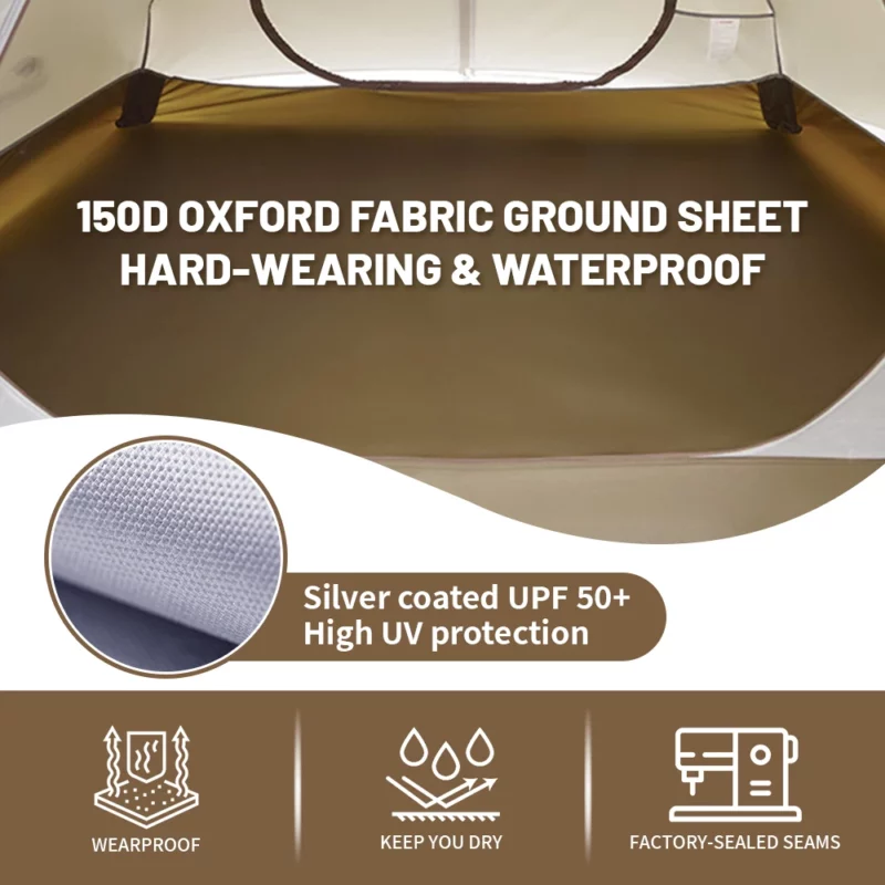 Naturehike Campingtent 2-3 personen Waterdicht UPF50+ Campingtent Buiten Ultralicht Draagbaar Wandelen Trekking Zonwering - Image 5