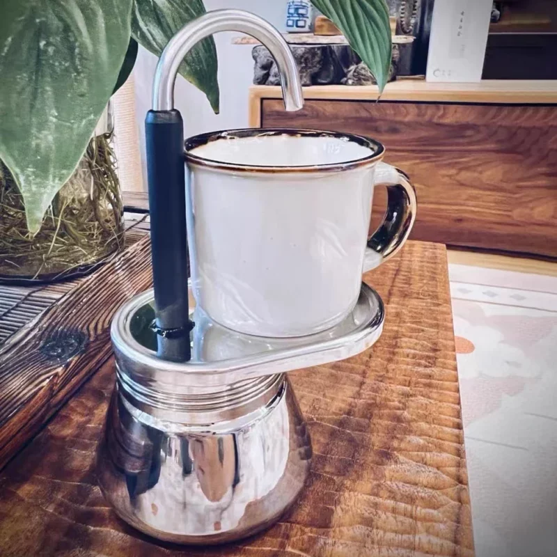 Moka Pot Enkele/Dubbele Buis 304 Roestvrijstalen Koffiepot Italiaanse Koffiepot Espresso Mini Handgiet Koffiepot Keuken Tool - Image 4