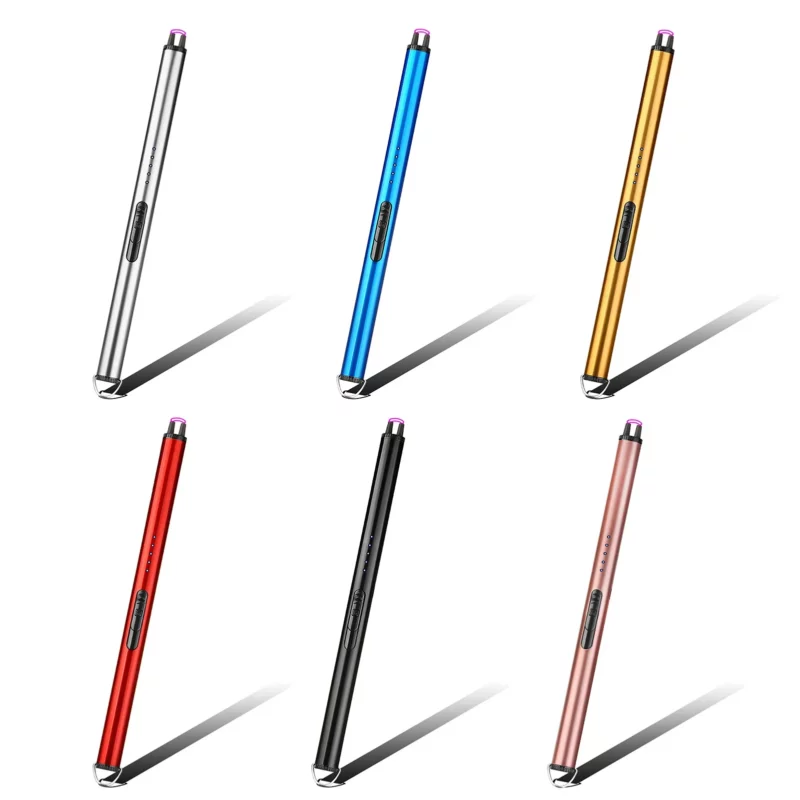 USB elektrische oplaadbare lange keukenaansteker voor kookplaat winddichte LED plasma boog vlamloze kaars ongebruikelijke aansteker cadeau - Image 6