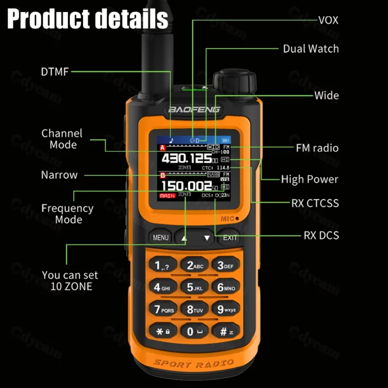 2025 Baofeng UV-G30 Pro Walkie Talkie Lange afstand Draagbare 1000-kanaals Ham FM-radio's UHF VHF USB-C Opladen 2-weg radio Waterdicht - Image 5
