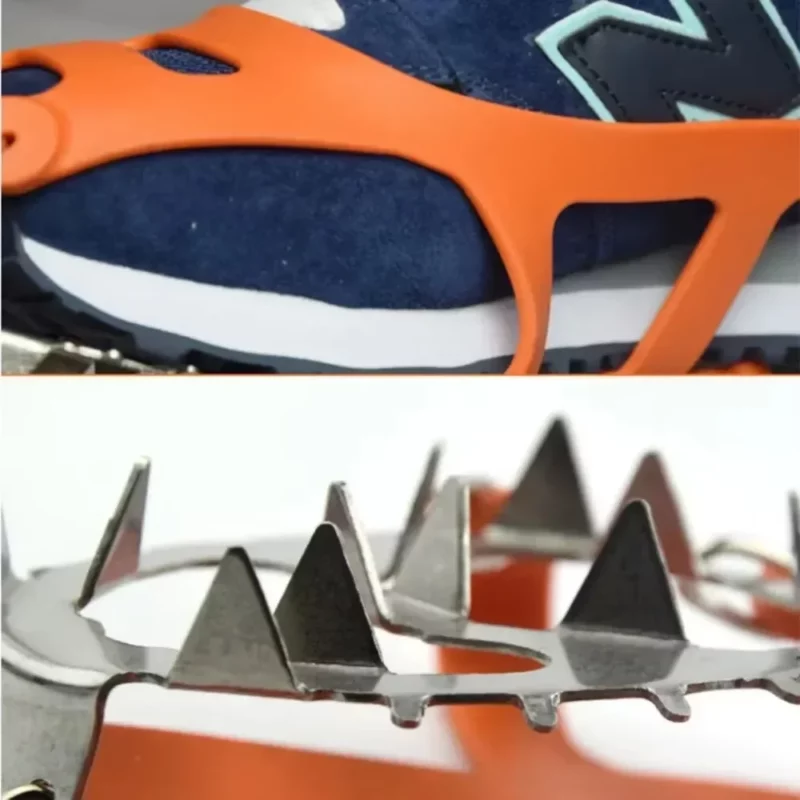 1 Paar Professionele Klimmen Stijgijzers 18 Studs Anti-Slip Ijs Sneeuw Wandelschoenen Spike Grip Winter Outdoor Apparatuur camping Gear - Image 6