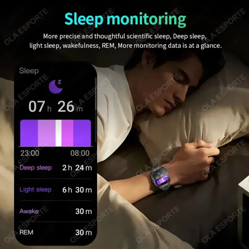 Nieuw Voor Huawei Xiaomi Militaire GPS Smart Horloge Mannen Zaklamp Kompas Waterdichte Outdoor Sport Tracker Bluetooth Oproep Smartwatch - Image 6