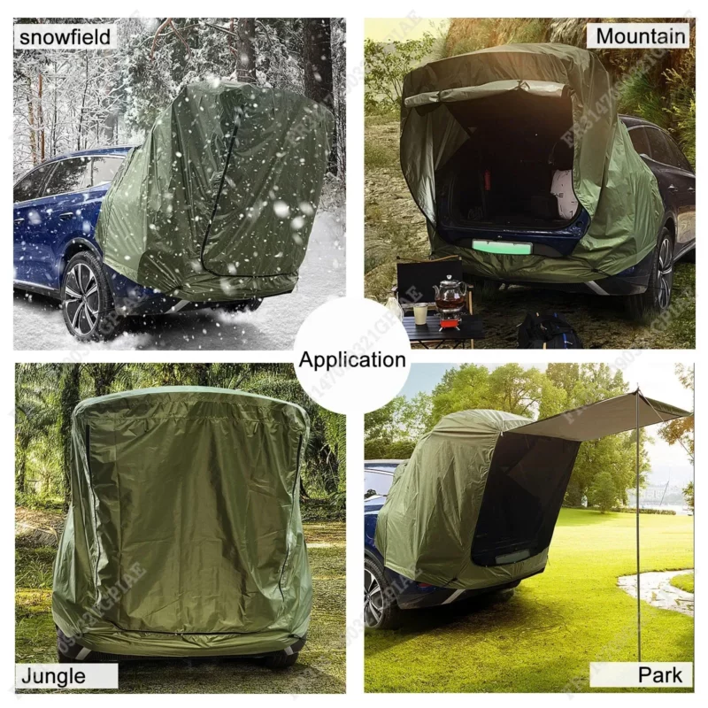 1Set Camping Tent Kits Suv Cabine Tent Met Luifel Schaduw Grote Ruimte Breed Zicht Auto Achterklep Scheurbestendige Tent 2025 Nieuw - Image 5