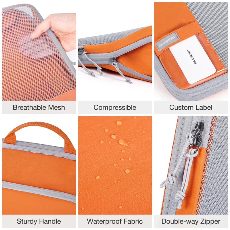 BAGSMART Verpakkingsblokjes Compressie Opbergtas Reizen Lichtgewicht Koffer Organisator Accessoires Bagage Organisator Reistas - Image 5