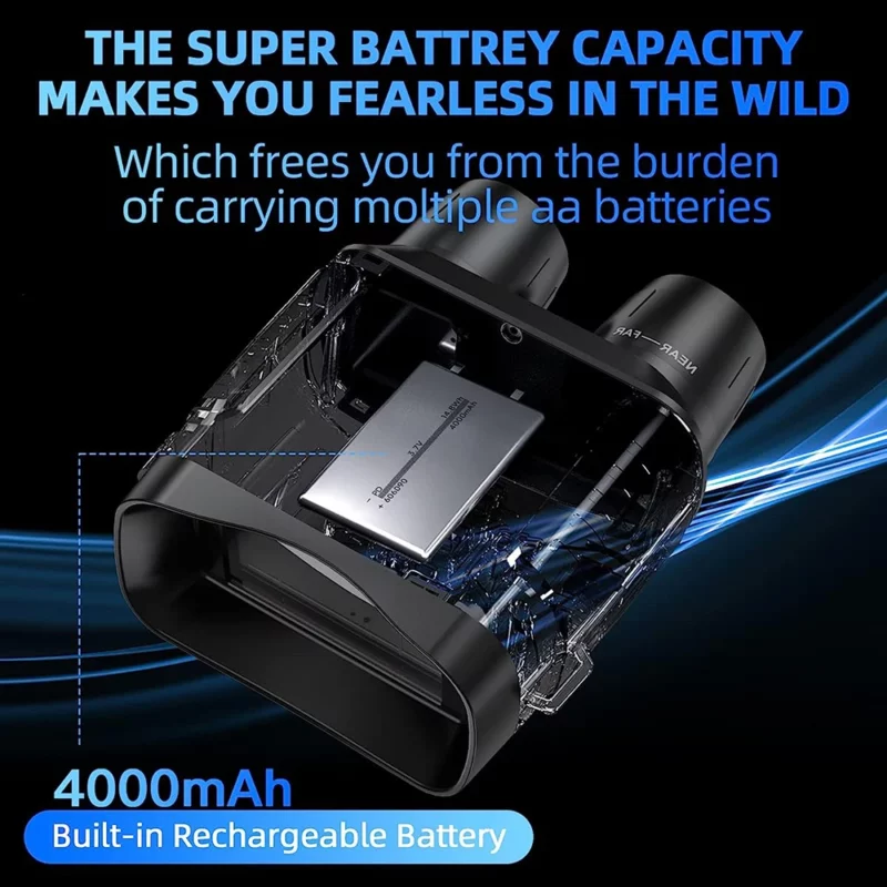 5x Digitale Zoomverrekijker, 4K Hd Infrarood 300M Nachtzichtapparaten, 4000Mah Batterij Telescoop Voor Vogels Kijken, Kamperen, Jagen - Image 10
