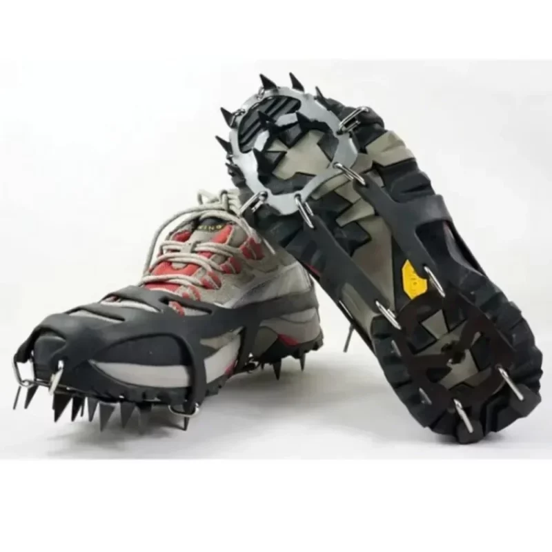 1 Paar Professionele Klimmen Stijgijzers 18 Studs Anti-Slip Ijs Sneeuw Wandelschoenen Spike Grip Winter Outdoor Apparatuur camping Gear - Image 11
