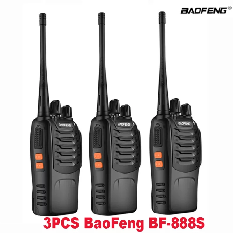 3PCS Walkie Talkie Originele Baofeng BF888S 5W BF-888S 5KM UHF Transceiver Draagbare Twee Manier Radio BF 888S Intercom Walkie-talkie