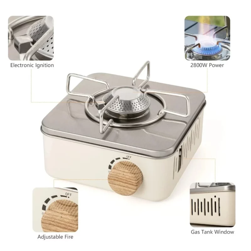 Kampeerbenodigdheden Campinggasfornuis 2800W Hoge vuurkracht Draagbare cassetteoven 캠핑 Itt Outdoor gasbrander Picknickkamp - Image 2
