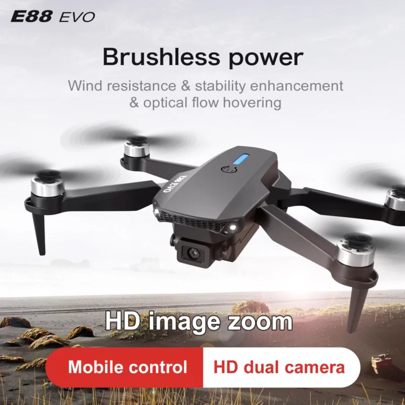 Nieuwe 2024 E88 Evo Upgrade Uav Krachtiger Borstelloze Motor 4K Professionele Hd-Camera Onze Motoren Zijn Duurzamer dan Andere - Image 3