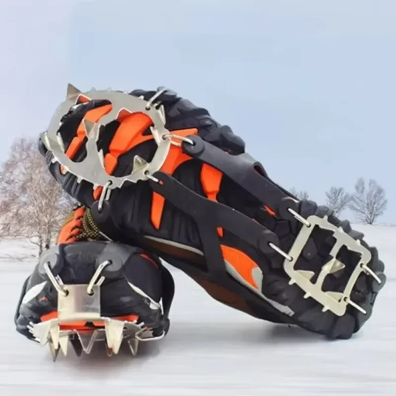 1 Paar Professionele Klimmen Stijgijzers 18 Studs Anti-Slip Ijs Sneeuw Wandelschoenen Spike Grip Winter Outdoor Apparatuur camping Gear - Image 2