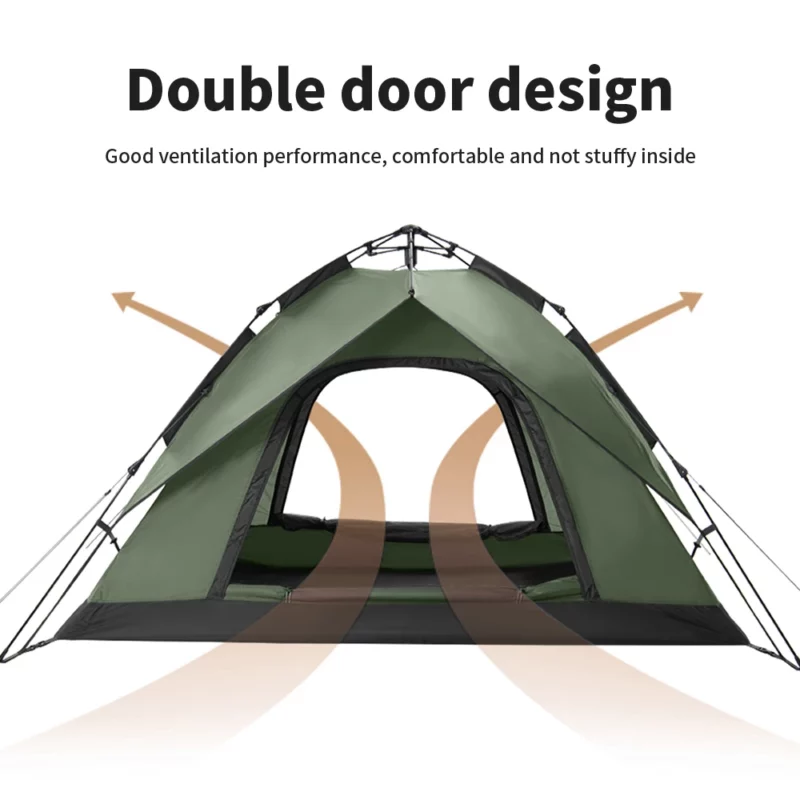 Naturehike Camping Automatische Tent One Touch Waterdicht Dak Tenten Dubbele Deur 3 Persoons Tent Outdoor Strand Vis Shelter Tent - Image 4
