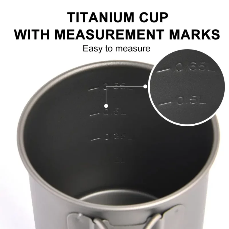 Widesea Camping Mok Titanium Cup Toerist Tafelgerei Picknick Gebruiksvoorwerpen Buiten Keukenapparatuur Reizen Kookgerei Hiking - Image 11