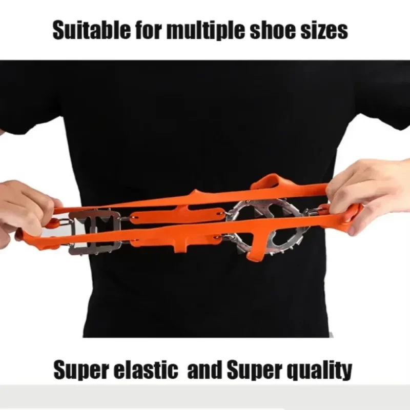 1 Paar Professionele Klimmen Stijgijzers 18 Studs Anti-Slip Ijs Sneeuw Wandelschoenen Spike Grip Winter Outdoor Apparatuur camping Gear - Image 4