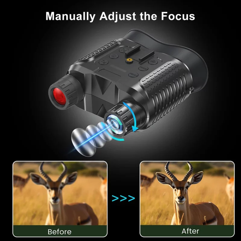 NV8160 Nachtzichtverrekijker voor volwassenen, op het hoofd gemonteerde tactische helm Nachtkijker 8X digitale zoom voor buitenjacht - Image 5