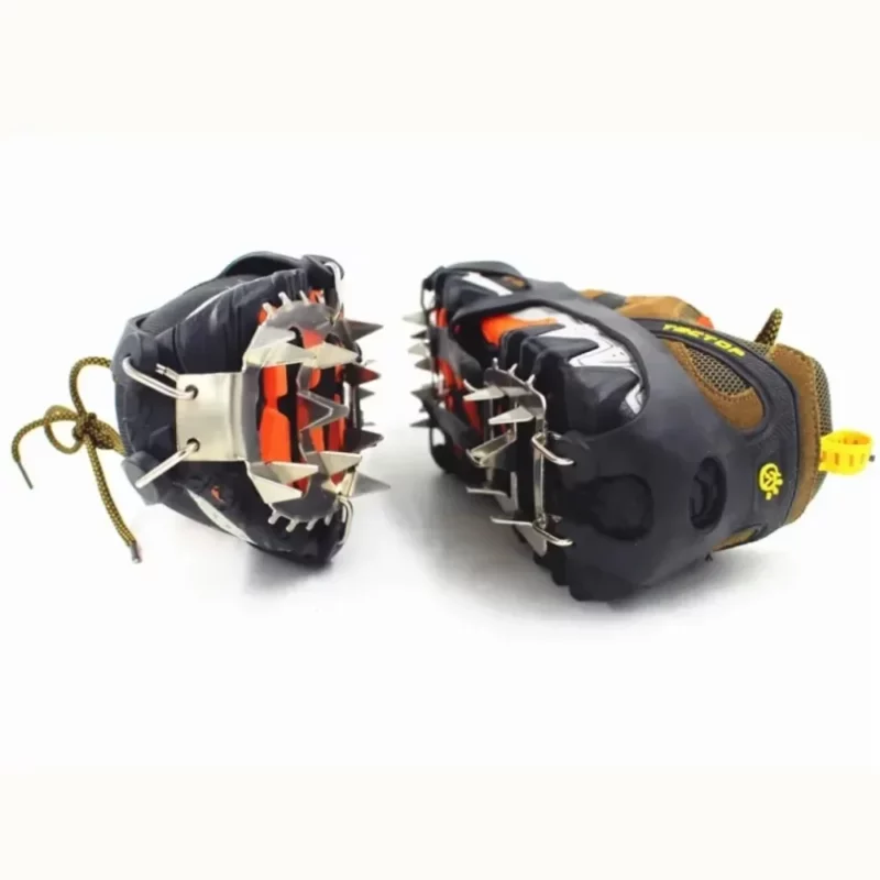 1 Paar Professionele Klimmen Stijgijzers 18 Studs Anti-Slip Ijs Sneeuw Wandelschoenen Spike Grip Winter Outdoor Apparatuur camping Gear - Image 8