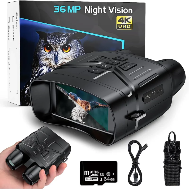5x Digitale Zoomverrekijker, 4K Hd Infrarood 300M Nachtzichtapparaten, 4000Mah Batterij Telescoop Voor Vogels Kijken, Kamperen, Jagen - Image 2