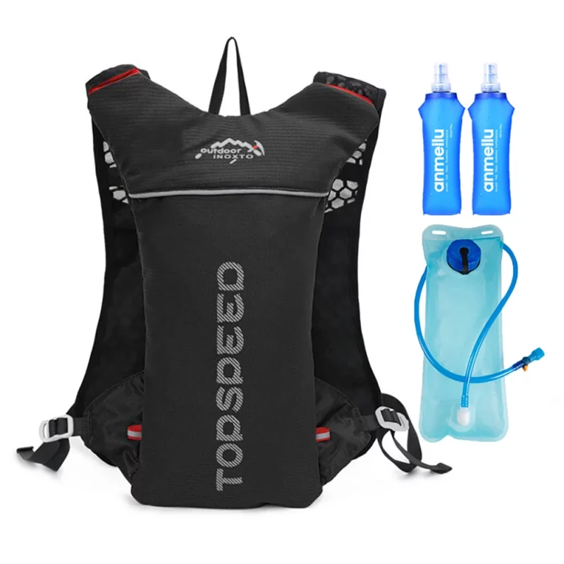 Outdoor Trail Running 5L Ultralight Rugzak Hydratatie Jogging Vest Mannen Ademend Marathon Fietstas Waterfles 500ML