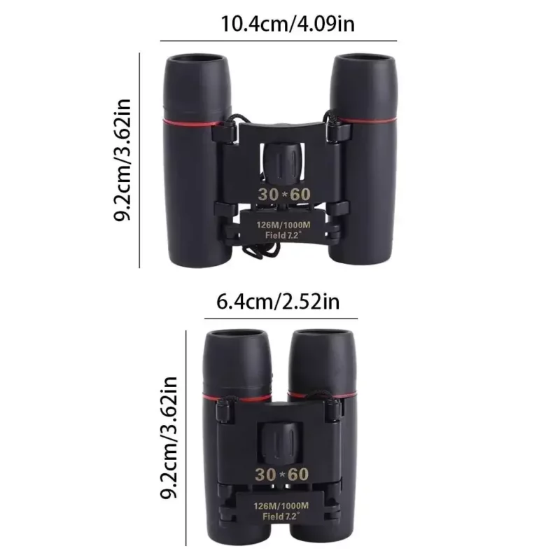 30x60 compacte zoomverrekijker Lange afstand 1000m Opvouwbaar HD Krachtige mini-telescoopOptiek Jacht Sport Kamperen Toerisme Buiten - Image 6