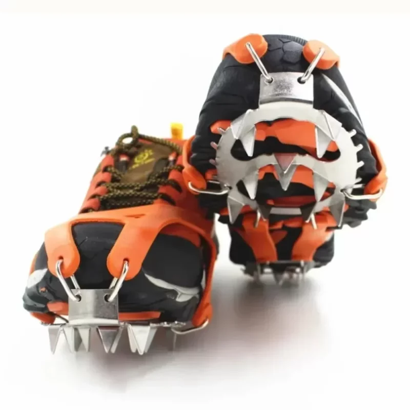 1 Paar Professionele Klimmen Stijgijzers 18 Studs Anti-Slip Ijs Sneeuw Wandelschoenen Spike Grip Winter Outdoor Apparatuur camping Gear