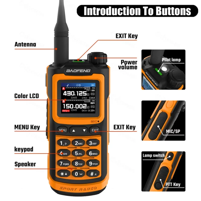 2025 Baofeng UV-G30 Pro Walkie Talkie Lange afstand Draagbare 1000-kanaals Ham FM-radio's UHF VHF USB-C Opladen 2-weg radio Waterdicht - Image 6