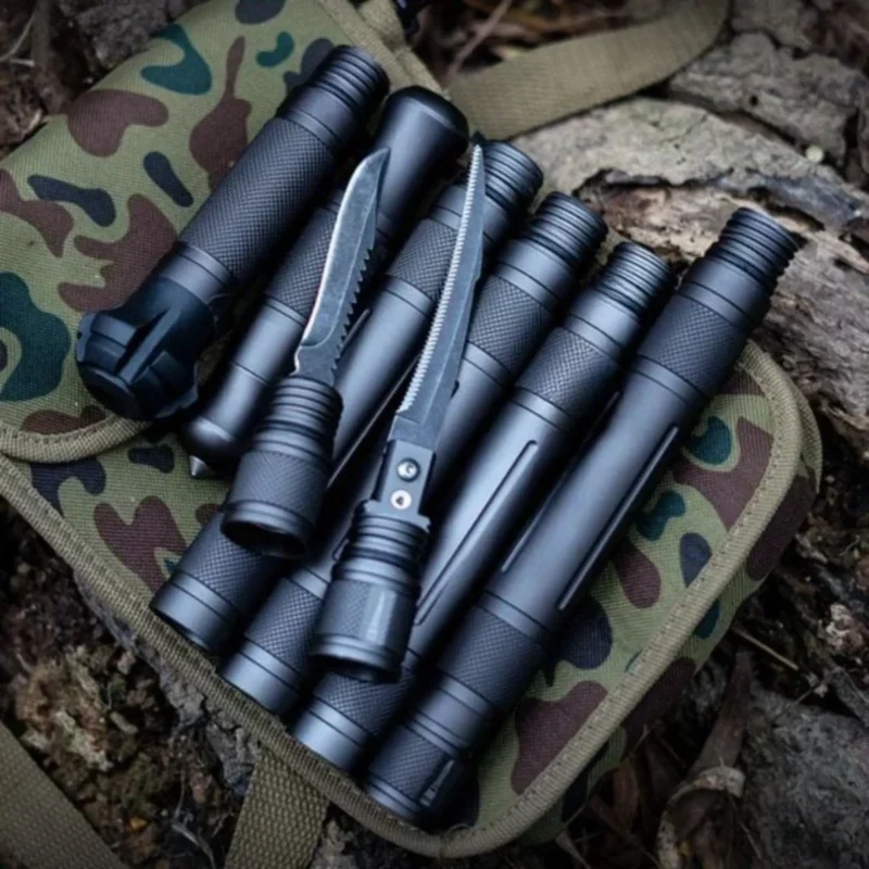 NIEUW Multifunctionele Alpenstock T-type Zelfverdedigingsstok Afneembare wandelstokken Draagbaar Opvouwbaar Outdoor Camping Wolfraamstaal - Image 2