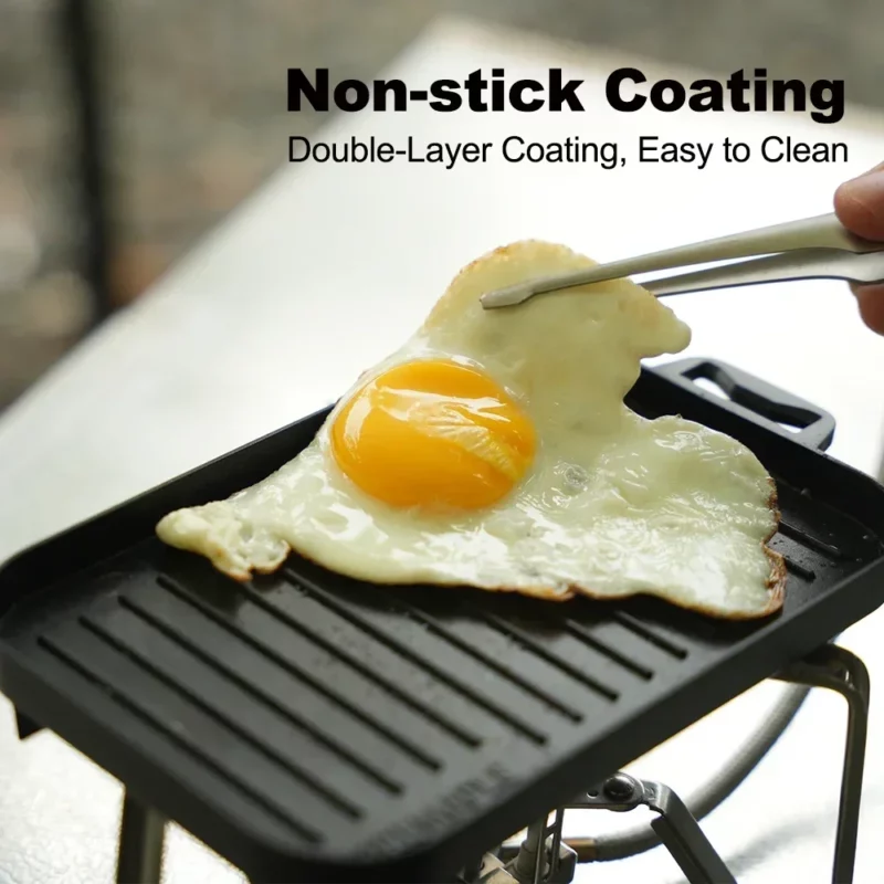 Nieuwe Mini Grillplaat Set Verdikte Hittebestendige Non Stick Rechthoek Barbecue Veelzijdige Outdoor Camping Grillpan - Image 5