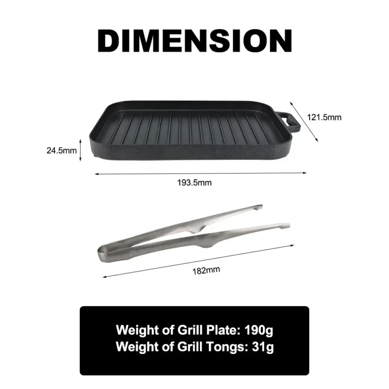 Nieuwe Mini Grillplaat Set Verdikte Hittebestendige Non Stick Rechthoek Barbecue Veelzijdige Outdoor Camping Grillpan - Image 10