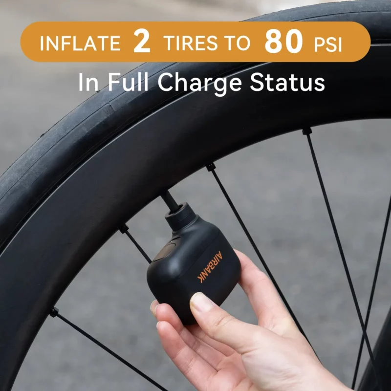 Mini Draagbare Fietspomp Oplaadbare Luchtpomp 100PSI 5V Type-C Fietsaccessoires voor Fiets Schrader Presta Banden AS100 - Image 4